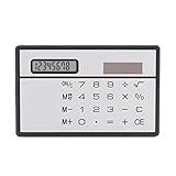 8-stelliger ultradünner Solarenergie-Rechner mit Touchscreen-Kreditkarten-Design Tragbarer Mini-Rechner für Business School Silb