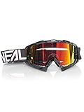 O'NEAL | Fahrrad- & Motocross-Brille | MX MTB DH FR Downhill Freeride | Hochwertige 1,2 mm-3D-Linse für ultimative Klarheit, UV-Schutz | B-10 Goggle | Erwachsene Unisex | Schwarz Weiß | One S