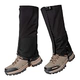 ACBungji Outdoor wasserdichte Gamaschen Gaiters Outdoor-Hosen zum Wandern Klettern Schneewandern Wandernde Gehende Kletternde Jagd-Schnee Legging Gamaschen Unisex Schwarz S (1 Paar)