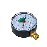 DIAMOND® Rohrfeder-Manometer 0 - 10 Bar TYP:418 Ø 63mm Nenngröße mit Anschluss Von Unten Gewinde 1/4' Zoll | Manometer Wasser Für Druckminderer Wasserfilter Druckanzeiger Druckanzeige DIN 837-1