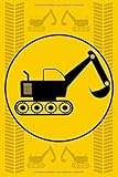 Notizbuch Baumaschine Baggerfahrer Bautagebuch a5 120 Seiten kariert: Schreibblock Baustelle Notizheft als Geschenk für Bauarbeiter Männer Kinder Vatertag Geburtstag Weihnachten Kindertag