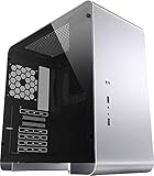 Jonsbo U4 Plus Midi-Tower, ATX Gehäuse Computergehäuse, PC Hülle, PC Case, Tempered Glass, Gutes Kabelmanagement, Computer Gehäuse, Silb