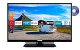 Telefunken XF22G501VD 55 cm (22 Zoll) Fernseher (Full HD, Triple Tuner, Smart TV, Prime Video, DVD-Player integriert, 12 V, Works with Alexa)