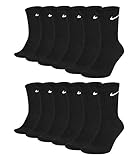 Nike Unisex Trainingssocken Everyday Cushioned Crew Socks SX7664 6 Paar, Größe:46-50, Artikel:-010 black