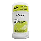 Meina Naturkosmetik - Deo Stick ohne Aluminium mit Limette und Bergamotte (1 x 75 g) Bio Deodorant für Damen und Herren - vegan, alkoholfrei, handgemacht - 24 Std. S