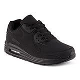 FiveSix Herren Damen Sportschuhe Dämpfung Sneaker Laufschuhe Schwarz-W EU 36