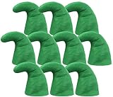Alsino Zwergenmützen Zwergenmütze für Erwachsene Wichtelmütze Zwerg Kostüm Karneval Elfenmütze Zwergen Zipfelmützen (10er Paket) , Grü