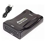 AMANKA Scart auf HDMI Konverter, SCART zu HDMI Video Wandler Adapter mit Netzkabel 1080P HD für HDTV Set Top Box VHS Xbox PS3 Sky DVD Blu-ray