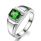 ANAZOZ Frauen Ring Sterling Silber 925 für Damen Partnerringe mit Simulierte Nano Smaragd Jahrestag schmuck Gr. 57 (18.1)