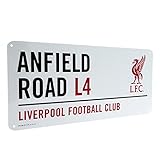 Liverpool Offizielles Anfield Road L4 Metall-Straßenschild – Mehrfarbig