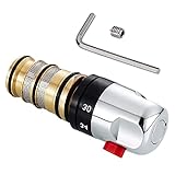 Bemvp 1 Stück Thermostatischer Mischbatteriebad Wasserhahn Temperaturmischer Steuerung Thermostatmischer Rohrbecken Dusche Thermostat Steuerung