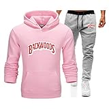 EMPERSTAR Backwoods Sweatshirt Tie Dye Hoodie Sweatshirt Herren Sportanzug Fleece Kapuzen 2-Teiliger Pullover + Hose XXL