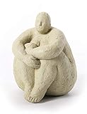 Amoy-Art Skulptur Figuren Frau Statue Yoga Dekor Moderne Arts Woman für Haus Geburtstag Geschenk Polyresin 18cmH