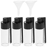 EXCEART Schnupftabak Kugeln Schnupftabak Flasche: Nasen Sniff Snorter 4Pcs Sniffer- Software- Protokoll- Analyse Glas Snuff Dispenser Tragbare Reise Gewürz Lagerung mit 2Pcs Micro T