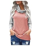 GFGHH Damen Langarm T-Shirts Spitze Hohles Tunika Rundhals Tops Elegant Leichte Bequeme Oberteile Bluse Spitzenarm Laternenärmel Casual Sweatshirt Pulli Shirts Einfarbig Vintage H