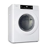 Klarstein Ultradry Wäschetrockner, Ablufttrockner, Frontlader, 1250 Watt, Heizleistung: 1100 Watt, freistehend/unterbaufähig, EEK C, IPX4, 3 kg, Kindersicherung, 5 Programme, Timer, weiß