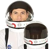 Realistischer Raumfahrer Helm Astronaut/Klapphelm Weltraumfahrer/Glanzpunkt zu Karneval & Mottoparty