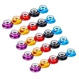 Hainice-Sicherungsmutter M5 Flansch Nylon Einsetzen Anti-lose Nylonmutter Aluminiumlegierung für RC-Drohne Quadcopter Motor Prop-Adapter 25p