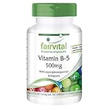 Vitamin B5 500mg - Pantothensäure Kapseln - HOCHDOSIERT - VEGAN - 60 Kap