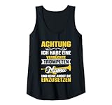 Damen Achtung Ich Habe Eine Verrückte Trompeten Mama Blasmusiker Tank Top