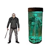 WENJIE Freitag der 13. Jason Voorhees Collector Water Lamp Teil 6 Jason Lives Final Display, Horrorfilm-Souvenir, Halloween Scary Resin Water Cup Light Aquarium Ornament(Color:1Pcs,Size:)