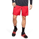 Under Armour UA Tech Mesh, atmungsaktive Sweatshorts mit Seitentaschen, komfortable kurze Hose mit loser Passform Herren, Rot (Red / Black) , XL