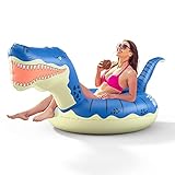 FUNOVA Aufblasbarer Dinosaurier Schwimmring Luftmatratze : Riesiger Tyrannosaurus Pool Floß Schwimmtier Schwimmreifen Wasser Strand Party Sommer Spielzeug Wasserspielzeug für Erwachsene Kinder B