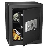 SEAAN Safe Tresor, 43 L Elektronischer digitaler Safe mit Notschlüssel Feuerfest und Wasserdicht Safe Digital Triple Lock Core Box für Homeoffice Sicher, 14.9' x 12.2' x 17.7'