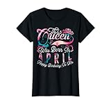 Diese Königin wurde im April geboren Happy Birthday To Me Queen BD T-S