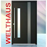 Haustür Welthaus WH75 Standard Aluminium mit Kunststoff LA122 Bremen Tür 1100x2100mm DIN Links Farbe aussen anthrazit Innen weiß außengriff BGR1400 innendrucker M45 Zylinder 5 Schlüß