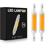 Aocase R7S LED Birne Warmweiß 3000k Leuchtmittel Halogen Vintage Glühbirne Glasrohr licht für Wandlampe Flurlampe Holz Lampe Glühlampe 2-Pack,Warm White 10w,118