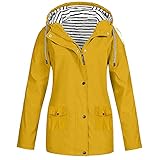 Regenjacke Damen Winterjacke mit Kapuze Wasserdicht Regenparka Winddicht Wasserfest Regenmantel Jacke Softshelljacke ÜBergangsjacke Outdoor Winddichte Wasserabweisend Funktionsjacke Outdoorjack