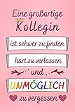 Eine großartige Kollegin: Seiten liniertes Notizbuch A5 | abschiedsgeschenk kollegen danke | Geschenk Frau , abschiedsgeschenk kollegen jobwechsel ... Chef , kollegen | abschiedsgeschenk kolleg