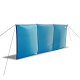 outdoorer Strand-Windschutz Aeolus II - idealer Wind- und Sichtschutz für Strand und Garten, 3m x 1,3m, inkl. Sandheringe, UV 60, leicht, kleines Packmaß