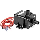 TSSS DC 12V 4.8 W Mini Brushless Submersible Pumpe Wasserpumpe Kreiselpumpe 240L/H Aquarium Garten Fall Fisch Behälter Wasser Brunnen Unterhaltung, Düsendurchmesser 8 mm, Ohne Steck