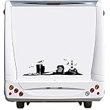 SUPERSTICKI Nordsee Skyline Wohnwagen Caravan Camping Holiday Urlaub ca. 60cm Aufkleber Autoaufkleber Sticker Womo Wow