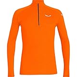 Salewa Herren SENNES Dry M L/S HZ Tee Blusen & T-Shirts, Fluo orange/0910, 48/M