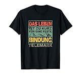 Telemark Ski Nordisch Alpin - Free Heel Bindung Retro Sport T-S