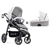 Hauck Kombi Kinderwagen Saturn R Duoset / inkl. Babywanne & Beindecke / für Babys und Kinder ab Geburt / Belastbar bis 25 kg / Wendbar / Höhenverstellbar / Kompakt Faltbar / Getränke Halter / G