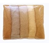 SIA COLLA-S Filzwolle Bunt Mischung Filz gemischte 100% Wolle Sand Farbtönen Mix. Mindestens 5 Verschiedene Farbtöne, 50 g insg