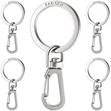 FABACH Karabiner Schlüsselanhänger mit drehbarem Schlüsselring - Kleine abnehmbare Karabinerhaken Schlüsselringe - Stabile Mini Schlüssel Karabiner Haken als Schlüsselhalter und zum B