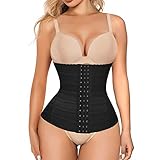 RGAINON Taillentrainer für Frauen, Shapewear Bauchkontrolle Taillenmieder Body Shaper Workout Girdles Schlankes Bauchband, schwarz, S