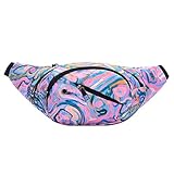 Jituan Hüfttasche Outdoor Sport Hüfttasche Drucken Freizeit Tasche Fitness Kopfhörer Hüfttasche Laufen Münzbörse Große Kapazität Hü