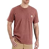 Carhartt Herren Relaxed Fit Heavyweight Arbeits-T-Shirt, Auburn Snow Heather, M