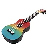 HEALLILY 1 Set 21 Zoll Mini Klassische Ukulelen Regenbogen Ukulele Hand Gemalt Ukulele Holz für Anfäng