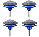 Rasenmäher Messerschärfer,4 PCS Universal Rasenmäher Rotary Messerschärfer Gartenschleifer Rad Stein für Bohrmaschine Handbohrmaschine Reparatursatz Rep