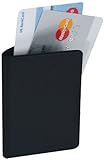 HERMA 5548 RFID Blocking Schutzhülle schwarz für 2 Kreditkarten (Format 60 x 96 mm) 1 Kreditkartenhülle aus Kunststoff, auch für Personalausweis, EC-Karte, gegen Auslesen und Datenk