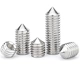ANSIEDIO M10 Madenschrauben Inbusschrauben Innensechskant Gewindestifte aus Edelstahl, Kegelspitzen,M10×10mm,10 Stück