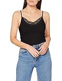 VERO MODA Damen Vminge Lace Singlet Ga Noos Bluse, Schwarz, XL EU