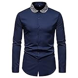 Freizeithemden Herren Modern Slim Fit Farbkontrast Spleißen Herren Longsleeve Shirt Herbst Winter Satin Revers Strickjacke Herren Base Shirt Urban Business Casual Herren H